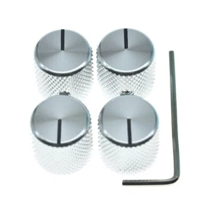 4 perillas de bajo de metal para guitarra de 1/4" perno de macetas con indicador para bajo Fender Tele/P - Imagen 1 de 31