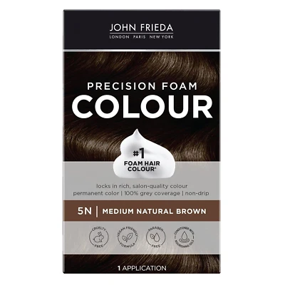 John Frieda Precision Foam Colour, Medium Natural Brown 5N, Full-Coverage Hair C - Изображение 1 из 4