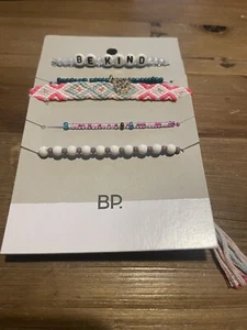 Paquete de 5 brazaletes elásticos con cuentas Nordstrom BP Be Kind multicolor NUEVO - Imagen 1 de 2