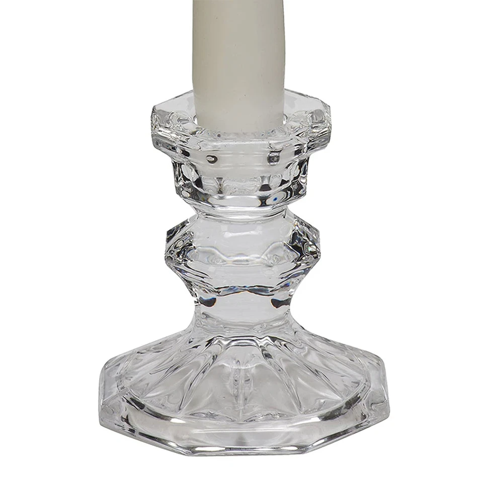 Candelabro cónico - Tapa octágona de vidrio transparente Foto 1 de 1