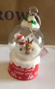 Ganz Tis the Season Personalized Ornament Friends Snow Matter What Globe 2-1/4" - Picture 1 of 1