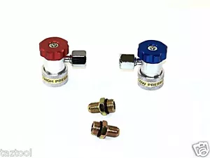 Air condition Quick Couplers Adapter Hi & Low Manifold gauge A/C 134A Conversion - Bild 1 von 3