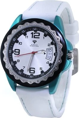 Unisex Aqua Master White Dial Blue/Black/Silver Tone Case 0.24ct Diamond Watch W - Image 1 of 2