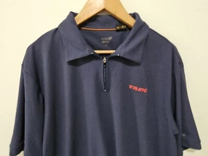 Oobe Polo Mens Size Large Blue Trek Short Sleeve 1/4 Zip - Picture 1 of 9