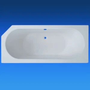 Design Raumspar-Badewanne Trapezwanne Hintersee L 170x 75 cm Mittenablauf - Bild 1 von 2