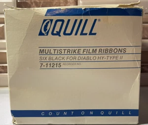 QUILL MULTISTRIKE HY-TYPE II 815 FILM RIBBONS DIABLO (LOT OF 6) BLACK - Picture 1 of 2