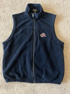 Columbus Azul Chaquetas Vellón Cremallera Completa Chaleco Para Hombres Grande NHL Hockey Bolsillos Antigua - Imagen 1 de 5