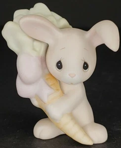 1982 Jonathan & David Precious Moments Enesco  Rabbit with Carrot Figurine - Bild 1 von 5