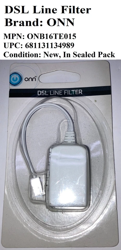 ONN DSL Line Filter Optimize ONB16TE015 White