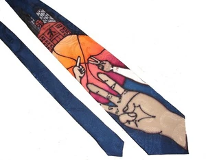 CORBATA DE SEDA por Robert Daskal/FHILL: Baloncesto Chicago Bulls, Firmada, 57" - Imagen 1 de 4