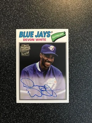 Devon White 2023 Topps Archives 1977 Fan Favorites Auto #77FF-DWT Jamaicano Foto 1 de 2