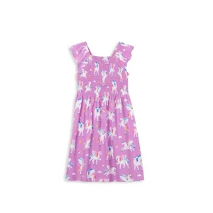 HATLEY Little Girl's & Girl's Magical Pegasus Smocked Cotton Dress Size L - Picture 1 of 8