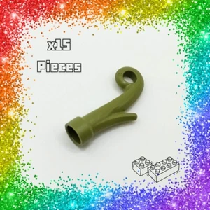 Lego Parts Olive Green Plant, Stem, Vine (15 Pieces) Part 31576 - Picture 1 of 1