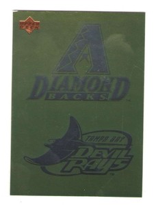 1996 UPPER DECK #98 ARIZONA DIAMONDBACKS & TAMPA BAY DEVIL RAYS Logo Car