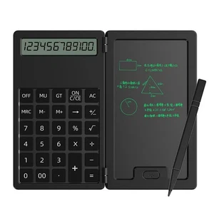 2 in 1 Calculator with Erasable Writing Tablet Notepad School Office Shopping - Picture 1 of 11