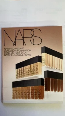 Lot 7 x NARS Natural Radiant Longwear Foundation 4 Shade Sample Cards 0.5mlx4 ea - Image 1 of 3