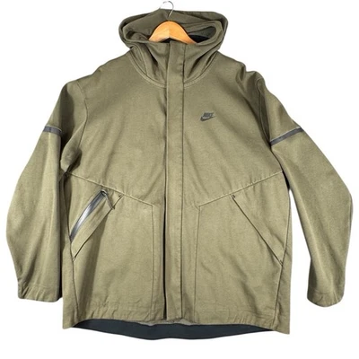 Nike Sportswear XXL Tech Fleece Repeler Windrunner Chaqueta Hombres Verde Oliva Brezo Foto 1 de 4