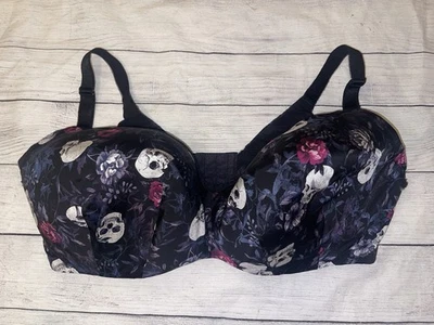 Sujetador con calavera negro 44G Torrid Curve para mujer  Foto 1 de 4