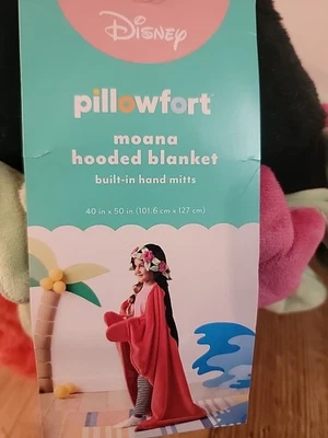 Pillowfort Moana Hooded Blanket With Built In Hand Mitts - 40" X 50" - Image 1 of 3