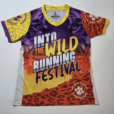 Into The Wild Cycling Running T-Shirt The Animal Sanctuary Size Medium  - Image 1 of 4
