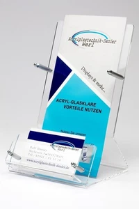  Flyerständer,Prospektständer mit Visitenkartenständer für 1/3A4 Display   - Bild 1 von 3