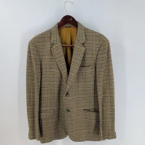 Blazer Abrigo Deportivo Clubman The Toggery Dos Botones Muesca Cuadros Marrón Beige 36S - Imagen 1 de 9