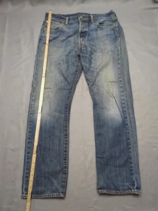 Levi's 501 Jeans Herren Blau W34 L30 Classic Fit Workwear Distressed Needs Wash - Bild 1 von 13
