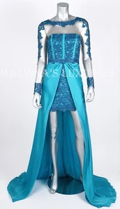 BLUMARINE DRESS GOWN EMBROIDERED TULLE VIBRANT SATIN $2,795 IT 40 US 4 - Picture 1 of 11