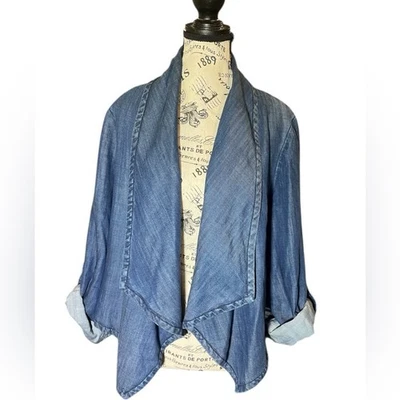 Chaqueta/Cardigan Karen Kane Elegante Azul Denim Look Mujer’s Talla XL Foto 1 de 4