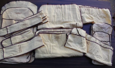 20 Vntg Sterling Silverware Anti-Tarnish Cloth Bags J E Caldwell Philadelphia PA - Image 1 of 4