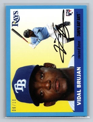 Vidal Brujan 2022 Topps Throwback Thursday Blue Border SP /10 - Image 1 of 2