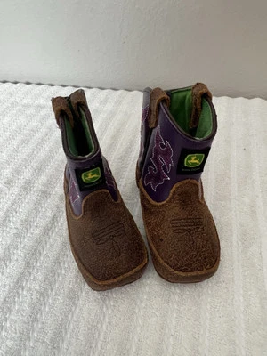 Botas John Deere Bebé Talla 4 Meses Unisex Bebé Informales Púrpura Foto 1 de 4