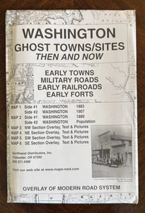 Washington Ghost Towns/Sites Then and Now by R.N./M.L.  Preston, 2001 NEW - Foto 1 di 3