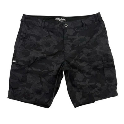 Шорты мужские Pelagic 40 черные нейлоновые камуфляжные высокопроизводительные эластичные для рыбалки - Изображение 1 из 4