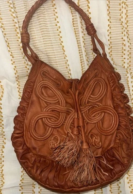 BRIGHTON LOCKHEART шедевр GABBY коричневый 3D крендель HOBO наплечная сумка Дамская сумка - Изображение 1 из 4