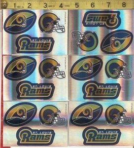 6 Bögen Football Sticker NFL St. Louis Rams - Bild 1 von 1