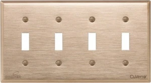Cooper Wiring Long Standard Switch Plate 4 Gang Rose Color 4-1/2" Qty 5 93074CUR - Picture 1 of 4