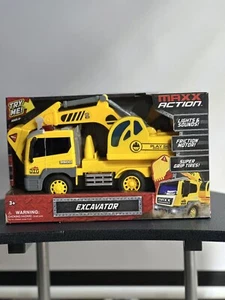 Maxx Action Long Haul Truck & Trailer Excavator Transport with Lights & Sounds!! - Picture 1 of 2