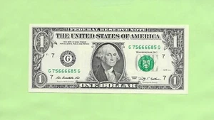 2009 ..UNCIRC $1 G 7566 6685 G .... 2009 $1 G-G QUAD CENTER '6666' - Bild 1 von 2