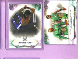 Street Profits-Montez Ford-Dawkins-WWE-2 Card Lot-Both 2021 Topps-#154+#93-Mint - Picture 1 of 2