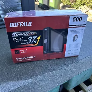 Buffalo Drive Station 500GB USB 2.0 HD External Hard Drive HD-HS500U2 NEW SEALED - Picture 1 of 12
