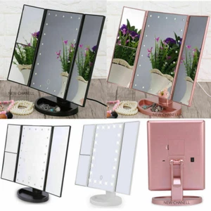 NEW 22 LED Light Mirror Make Up Mirror With 2X 3X Magnifying Dressing Table - Picture 1 of 35