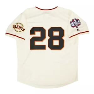 Buster Posey 2012 San Francisco Giants Cream Home World Series Men's Jersey - Picture 1 of 5