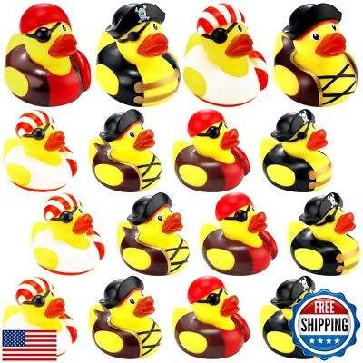 Mini patos de goma pirata de 2 pulgadas Lewtemi 36 piezas patos de crucero para esconderse con T Foto 1 de 4