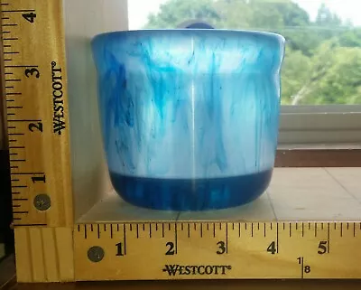 Tarro de resina epoxi remolino azul y negro hecho en mi torno Foto 1 de 3