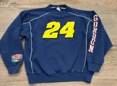 NASCAR винтажный 90-х Jeff Gordon 24 Chase подлинный синий пуловер толстовка размер M - Изображение 1 из 4