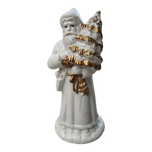 Cracker Barrel Babbo Natale musicale fine porcellana perlata statuina  - Foto 1 di 5