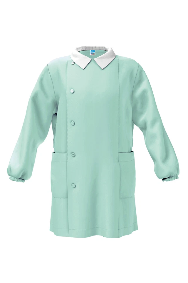 Grembiule Siggi scuola materna Bimbo Verde senza disegno 1961 abb. laterale - Immagine 1 di 1