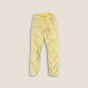 7 For All Mankind Cropped Skinny Jeans Light Yellow 24 - Picture 1 of 6