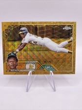 2023 Gilded Collection - Rickey Henderson - SP Wave Gold Etch #'d 25/75